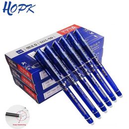 Stylos à bille 3612pcsSet stylo effaçable poignée lavable BlueBlackRed 05mm tige de recharge pour fournitures de bureau étudiant examen de rechange 230707