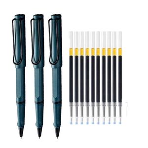 Balpennen 3PC10PC Pen Vullingen Rollerball Plastic Inkt Matgroen Handtekening Briefpapier Kantoor Schoolbenodigdheden Schrijven Gift 230707