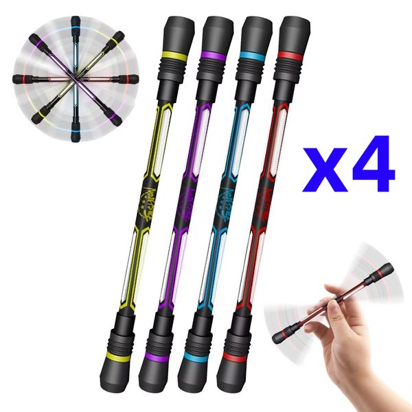 Stylos à bille 4 2 1 Pcs Creative Spinning Pen Spinner Jouet Adulte Enfants Anti-Stress Gel Rotatif Anti-dérapant Main Étudiant Stationnaire 230704