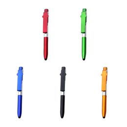 BALLPOINT PENS 4 IN 1 MULTI-FUNCTIE BALL-POINT PEN MOBIELE TELEFOON BRACKET TOUCH CONVENTATOR LED vouwlamp Office School Schrijven