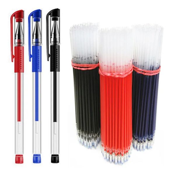 Stylos à bille 523pcsset stylo à encre gel recharge à pointe fine 05mm pour école de bureau japonaise mignon Kawaii papeterie approvisionnement 231113