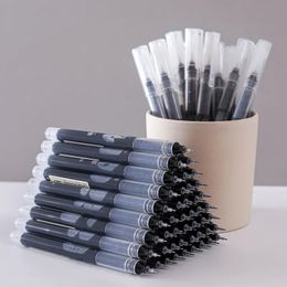 Bolígrafos 6 piezas Conjunto de secado rápido 05 mm Roller Pen Alta capacidad BlackRedBlue Tinta Líquida Recta Rollerball Gel Escuela Oficina Papelería 231113