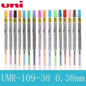 Balpennen 8st Uni Style Fit Gel Multi Pen vulling 0.38 mm-8pcslot BlackBlueGold 16 kleuren beschikbaar Schrijfbenodigdheden UMR-109-38 230621