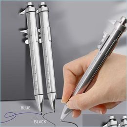 Bolígrafos Bolígrafos Mtifunction 0 5Mm Caliper Pen Gel Ink Vernier Roller Ball Papelería escolar Regalos Suministros de oficina Drop Dhcim