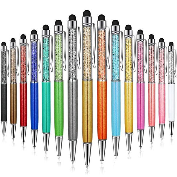 Stylos à bille Bling 2-en-1 Crystal Diamond Sn Touch Stylet Pen Office School Papeterie Fournitures Xbjk2112 Drop Delivery Business In Dhpbx