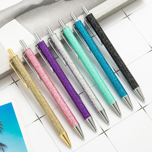 Stylos à bille Cliquez sur stylo à bille Papeterie Accessoires scolaires Multi Color Ballpen Metal Gift Business