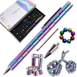 Bolígrafos Bolígrafo magnético creativo Imán de descompresión multifuncional Fidget para niños Regalos para adultos Escuela Oficina Escritura Papelería 230608