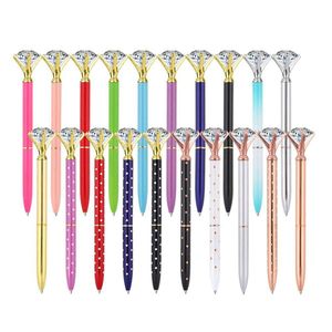 Balpennen Crystal Diamond Pen Black Ink School Office Supplies Cadeau voor vrouwen Meisjes Collega's Xbjk2106 Drop Delivery Business I Dhkhd