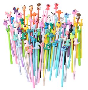 Stylos à bille Mignon Dessin Animé Nouveauté Gel Encre Animal Écriture 0 5 Mm Noir Styles Assortis Fun Kawaii Bk Pour Enfants Bureau Sch Packing2010 Amq3H