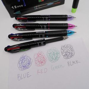 Ballpoint Pens schattige school briefpapier 0,7 mm multi color pen 4 kleuren bal voor kinderkantoor schrijfbenodigdheden WZ-2026