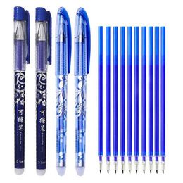 Stylos à bille Effaçable Gel Pen Recharges Rod Set 05mm Poignée lavable Magique pour les outils d'écriture scolaire Kawaii Papeterie 231113