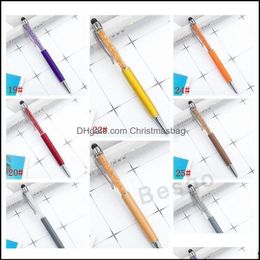 Ballpoint stylos fine Crystal Pen Fashion Creative Stylus Touch for Write Stationery Office School Ballpen Black Jlllht Lajiaoyard D DHZ2V