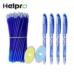 Balpennen Helpro 56PcsSet Uitwisbare Gel Pen Set Vullingen Staaf 05mm Wasbare Handvat Magie voor Kantoor School schrijven Briefpapier 230608