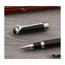 Ballpoint Pennen Hoge kwaliteit 710 Ball Point Metal Tauren Black Sier Stationery School Student Office Rollerball inkt Druppel Bus DHB8M