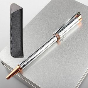 Ballpoint Pennen Hoge kwaliteit Silver Rose Gold Color Business Office Medium NIB Pen