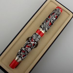 Balpennen Jinhao Luxe Vintage Draak Phoenix Pen Hoge Kwaliteit Metaal Schrijven Kantoorbenodigdheden Briefpapier Relatiegeschenk 230826