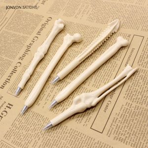 Ballpoint Pens Jonvon Satone 100 PCS Groothandel Bone Pen Ball Pens Monster Toy Ball Pen Stationery School Supplies Office Accessoires Stylo 230203