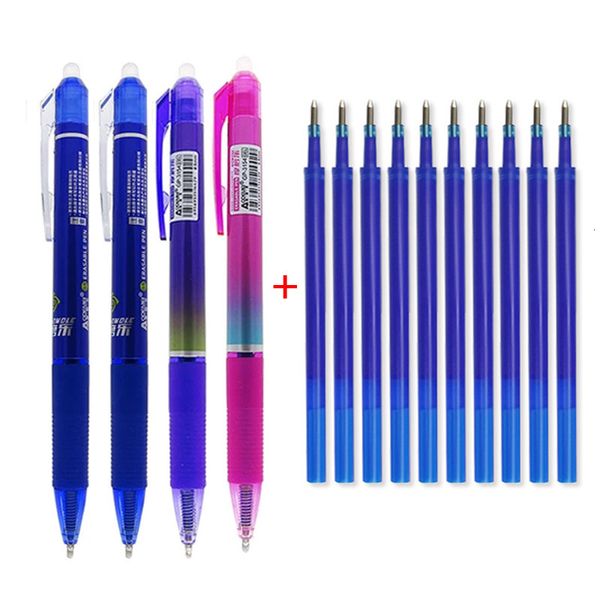 Bolígrafos Bolígrafos Tinta de gran capacidad Borrable 05 mm Empuje Gel automático Mango lavable Recargas mágicas Varillas Escuela de escritura más larga 230503