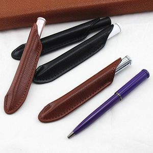 Bolígrafos de lujo Metal Rollerball Pen Bolsa creativa Tinta negra Escritura suave Signo de negocios Caja de lápiz de cuero