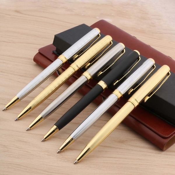 Stylos à bille marque de qualité de luxe 1PC CHOUXIONGLUWEI ARGENT GOLDEN couleur MÉTAL CADEAU stylo à bille Papeterie Fournitures de bureau STYLOS À ENCRE 230707