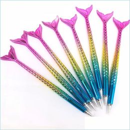 Ballpoint Pens Mermaid Pen Fashion Novel Office Gift Stationery Tail School Supply Student Ballpoints Drop Delivery Business Industry DHMHC DHMHC