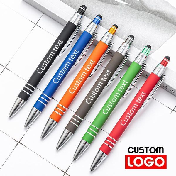 Bolígrafos Bolígrafo de metal Lápiz táctil Logotipo personalizado Suministros de negocios Regalo Publicidad Estudiante Papelería para maestros Venta al por mayor