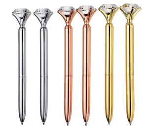 Ballpoint Pens Mini Metal 10mm Crystal Diamond Ball Point Pen Black Ink Color Writing for Kids Office School Stationery16442212