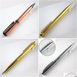 Bolígrafos Monte Mount Luxury Fl Metal Pen 0.7Mm Tinta negra Gel Papelería Oficina de negocios Firma Suministros Regalos Drop Delivery S Dhflp