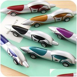 Ballpoint PENS Nieuwheid ontwerp Ballpoint auto kind kinderen grappige cadeau vorm kantoor kinderrentoy ding speelgoed 20211223 Q2 drop levering s dhp8o