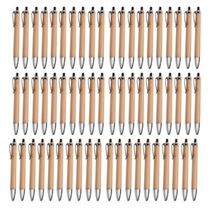 Stylos à bille Sets de stylos MiscQuantities Instrument d'écriture en bois de bambou60 Set 230608