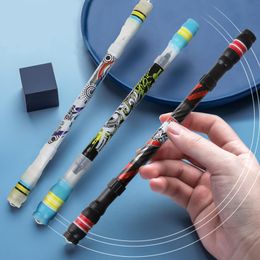 Ballpoint Pens Pensspinning Pen Roterende Grappige Kawaii Kantoorbehoeften voor het schrijven van speelgoed Zwart Creative Handles Schoolbenodigdheden