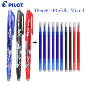Bolígrafos Pilot Pilot Frixion Pen Erase Gel Set 05 mm BlueBlackred Reemplazable Repleta Herramienta de escritura Suministros Papelería japonesa 230608