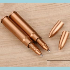 Stylos à bille Rocket Shape Pen Roller Ball Kids Office School Students Gift Party Favor Papeterie Gold Drop Delivery Business Indu Dhy2T