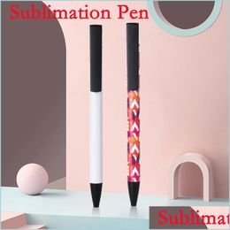 Balpoint pennen sublimatie blanco pen plastic wit diy gel advertising business potlood kerstcadeau voor student drop levering offi dhiiw