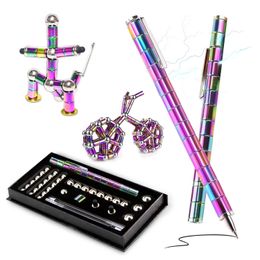 Stylos à bille Amélioré Magnétique Métal Polar Pen Décompression Touch Pen Multifonctionnel Déformable Aimant Écriture Stylo Fidget Jouet Cadeau 230620