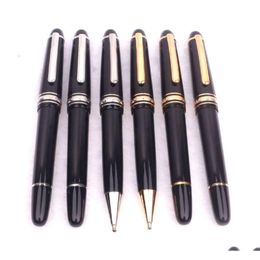 Stylos à bille en gros résine noire luxe de haute qualité fontaine fournitures de bureau concepteur stylo à bille matériaux de st1456491111 drop d otcbv