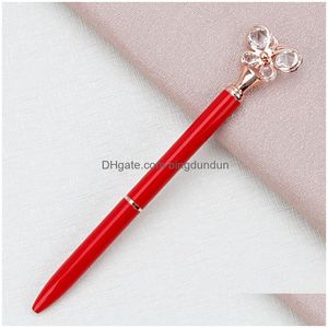 Ballpoint stylos en vente en gros de papillon diamant Type 1.0 Bureau de mode PAPELERIE CRÉATIVE PURMIENNE 12 couleurs Drop Delivery School Dhwlf