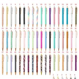 Stylos à bille en gros or poudre presse stylo bureau dessin animé bricolage métal boule école étudiant fournitures livraison directe entreprise Industri Dhitl