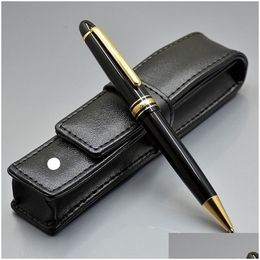 Stylos à bille en gros de haute qualité résine noire 163 stylo à bille / fontaine école bureau papeterie entreprise écrire en option goutte Dhurk