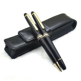 Ballpoint stylos en gros de luxe Monte MSK-163 Rollerball Black Rollerball Pen Fountain de bureau de haute qualité avec série DHPG6
