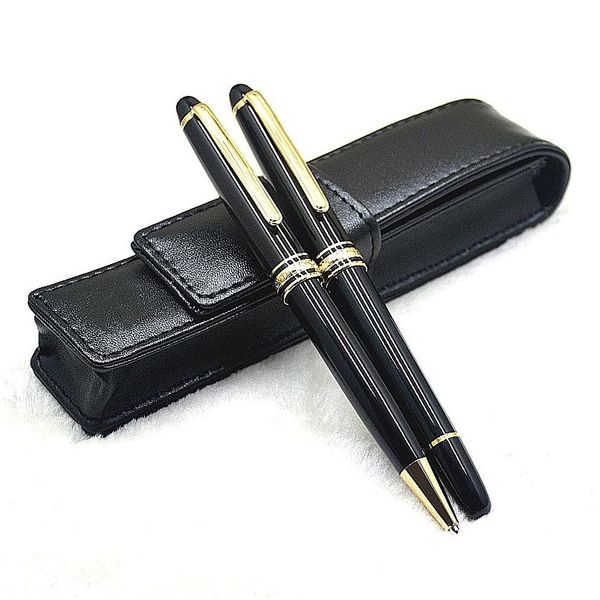 Bolígrafos Venta al por mayor Monte Msk-163 Resina negra Rollerball Pen Fuente de escritura de la oficina de la escuela de alta calidad con número de serie dhssu