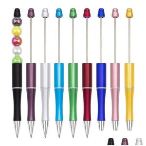 Balpennen Groothandel VS Voeg een kraal toe Diy Pen Balpennen Originele kralen Aanpasbare Lamp Werk Craft Schrijven Tool Drop Delivery Dh7Np