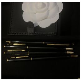 Ballpoint Pens Writing Levers Fashion Metal gegraveerde luxe brief Classical Offical Lady Signature Pen voor cadeau drop levering off dhit5