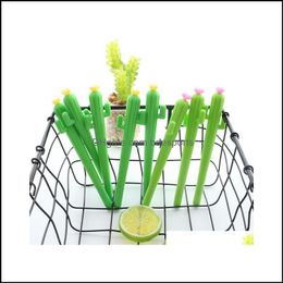 Stylos à bille fournitures d'écriture bureau école entreprise industrielle 1 pièces nouveau mignon créatif Kawaii Cactus Gel stylo plantes succulentes papeterie K