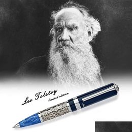 Balpennen Yamalang Limited Leo Tolstoy Writer Edition Handtekening Pen Kantoor School Briefpapier Schrijven Glad Met Luxe Design Dhd2E