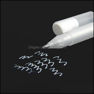 Stylo à bille Fournitures d'écriture Bureau École Affaires Industrial1Pcs Gelly Roll Classique Stylos à encre gel Stylo blanc brillant Marqueurs de surbrillance Couleur