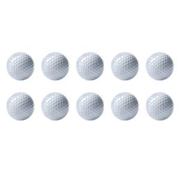 Ballen 10 pc's golfoefening bal indoor balls training accessoire leveringen synthetisch rubber dubbele laag man wit
