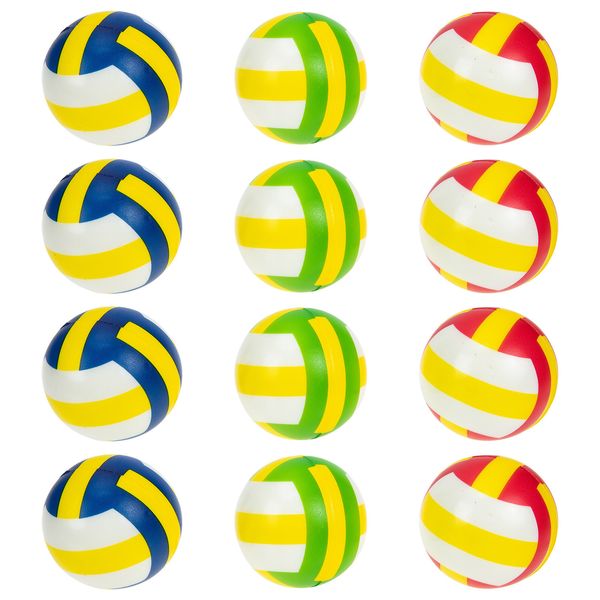 Balles 12 Pcs Mini Stress Squeeze Jouets Enfants Drôle Décompression Sport Volleyball Football Petit Bureau Intéressant Faveur 230615