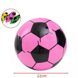 Ballen 20 cm Kinderen Voetbal Veelkleurig PVC Opblaasbare Hand Pat Voetbal Sportwedstrijden Training Buitenspelen Strand Elastische ballen 231127