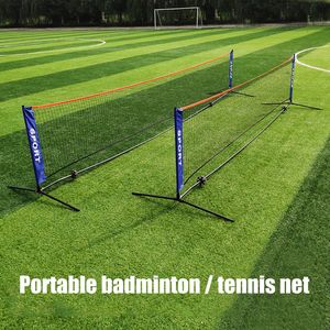 Balles 31415161m Entraînement sportif professionnel Filet de badminton standard Filets de tennis de volley-ball portables Maille Exercice en plein air 230831